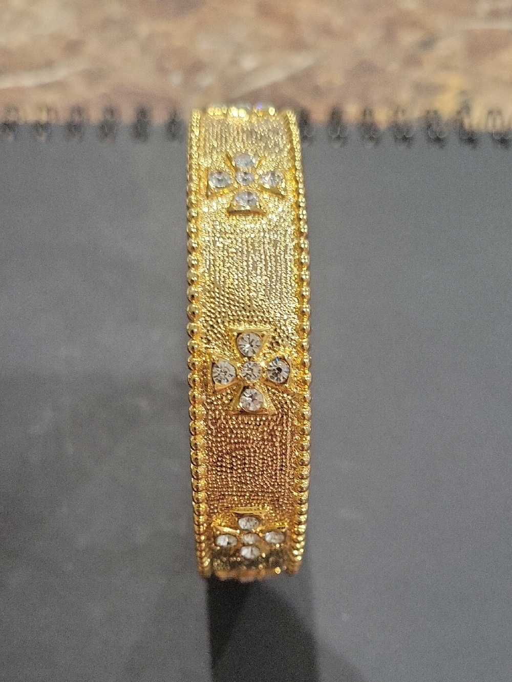 Gold Crystal Flower Women's Bracelet